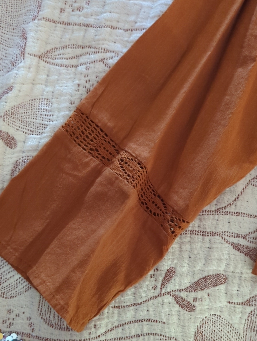 NWT Rust Cotton Peasant Top Old Navy - Picture 5 of 5